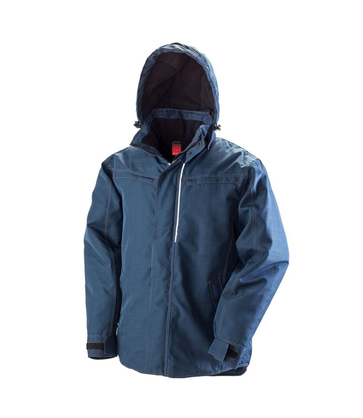 Result Mens Waterproof Denim Textured Rugged Jacket (Navy)