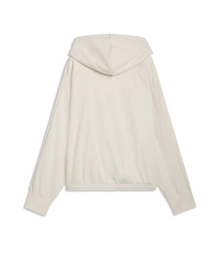 Sweat à capuche écru femme puma oversized