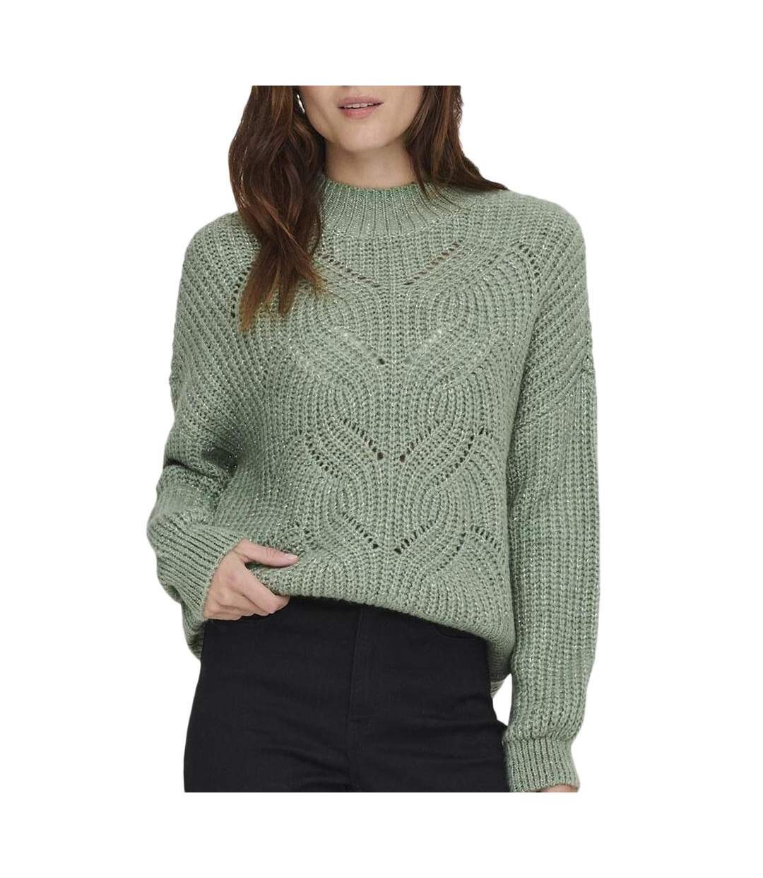 Pull vert femme only rubine-1