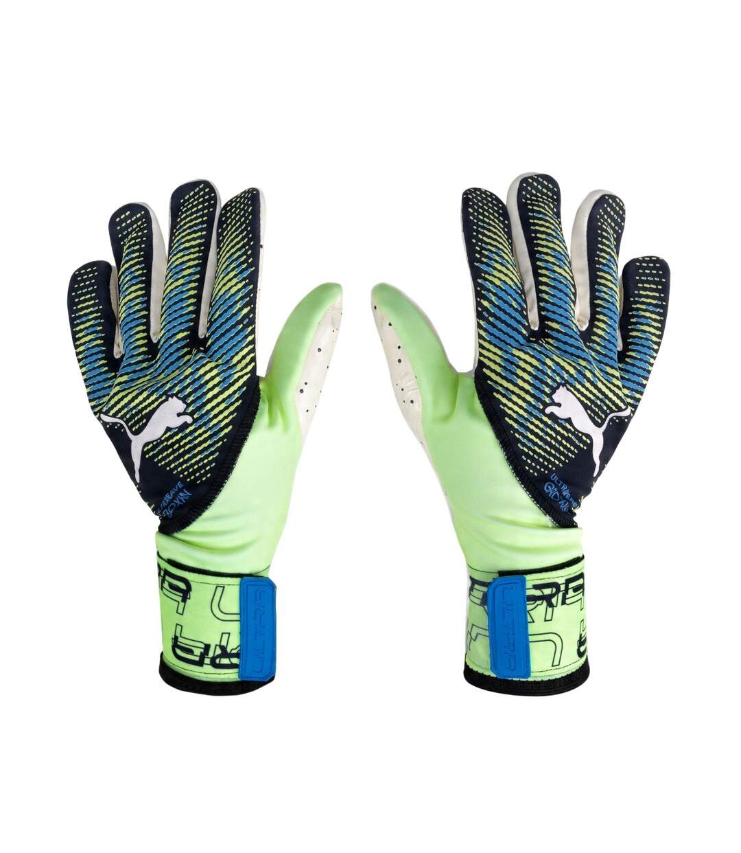 Gants De Gardien De But Ultra Ultimate Adulte Jaune Pâle Bleu Sombre Puma-4