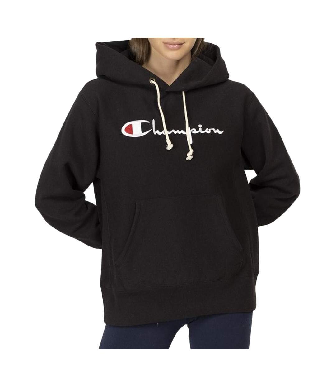 Sweat noir femme champion reverse - l-1