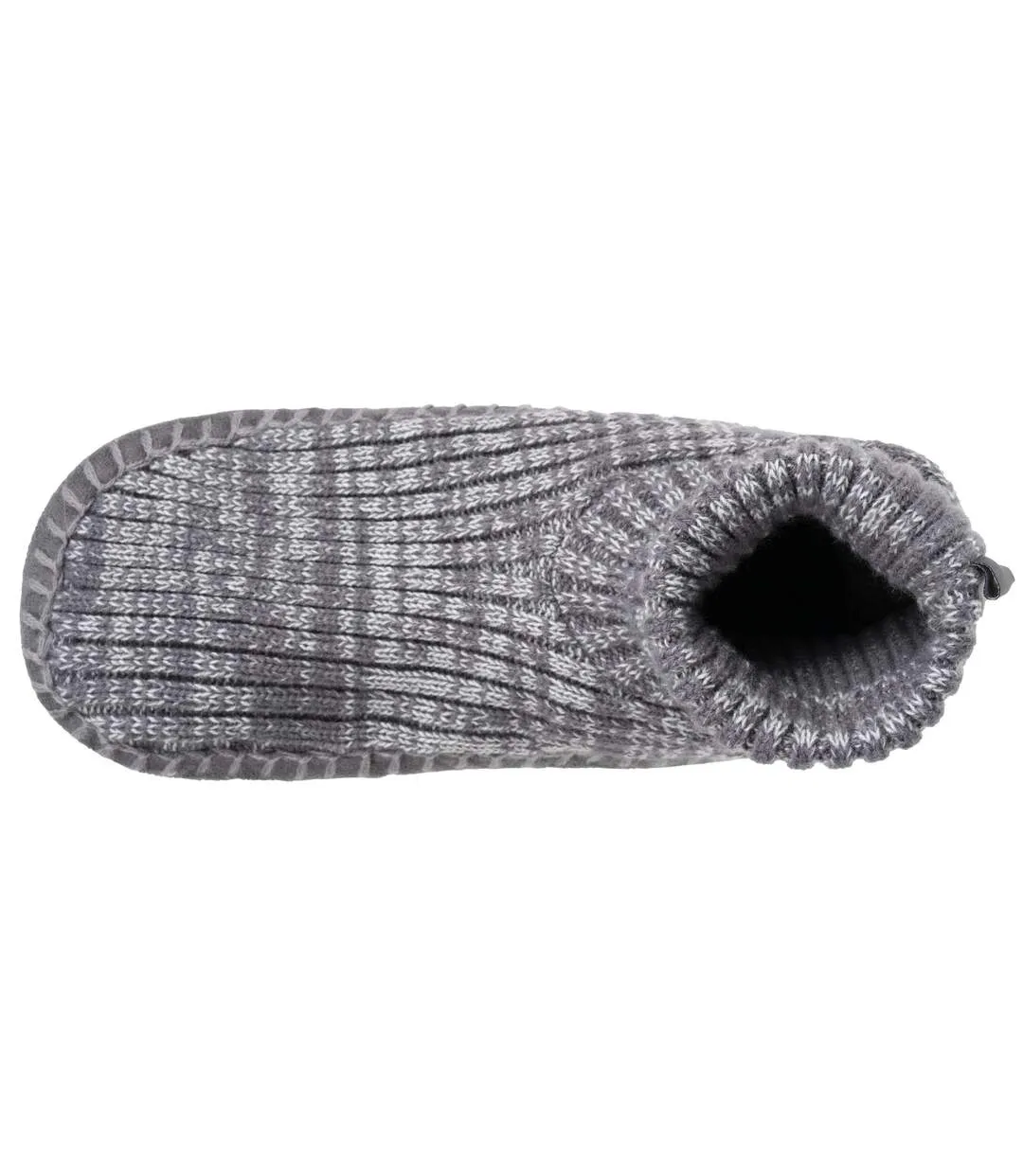 Isotoner Chaussettes d'intérieur homme maille côtelée, picots antidérapants-2