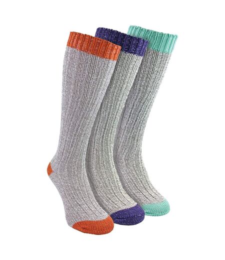 Sock Snob - 3 paires de chaussettes femme extra longues en laine douce et chaude