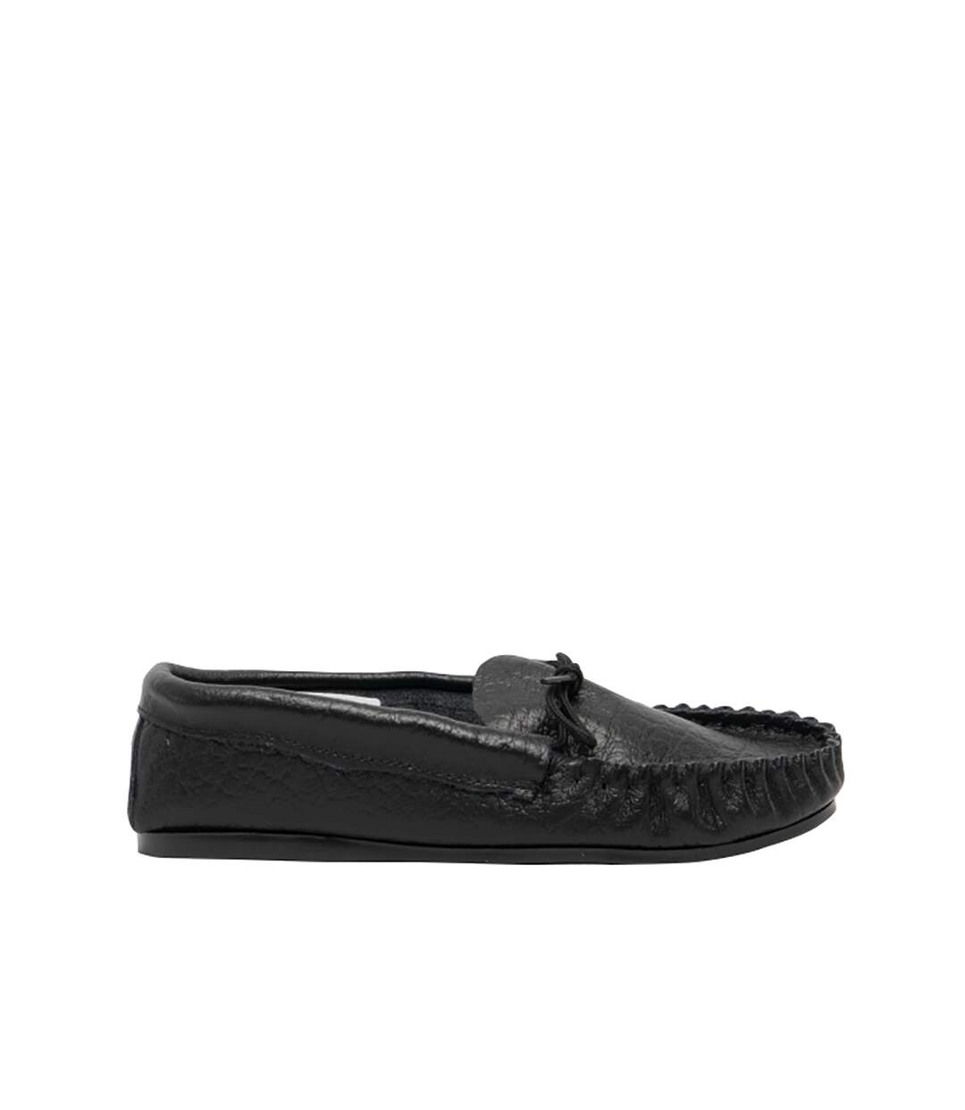 Gordon chaussons en cuir style mocassins homme noir Mokkers