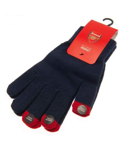 Arsenal FC Unisex Adult Knitted Gloves (Black/Red) - UTTA8627