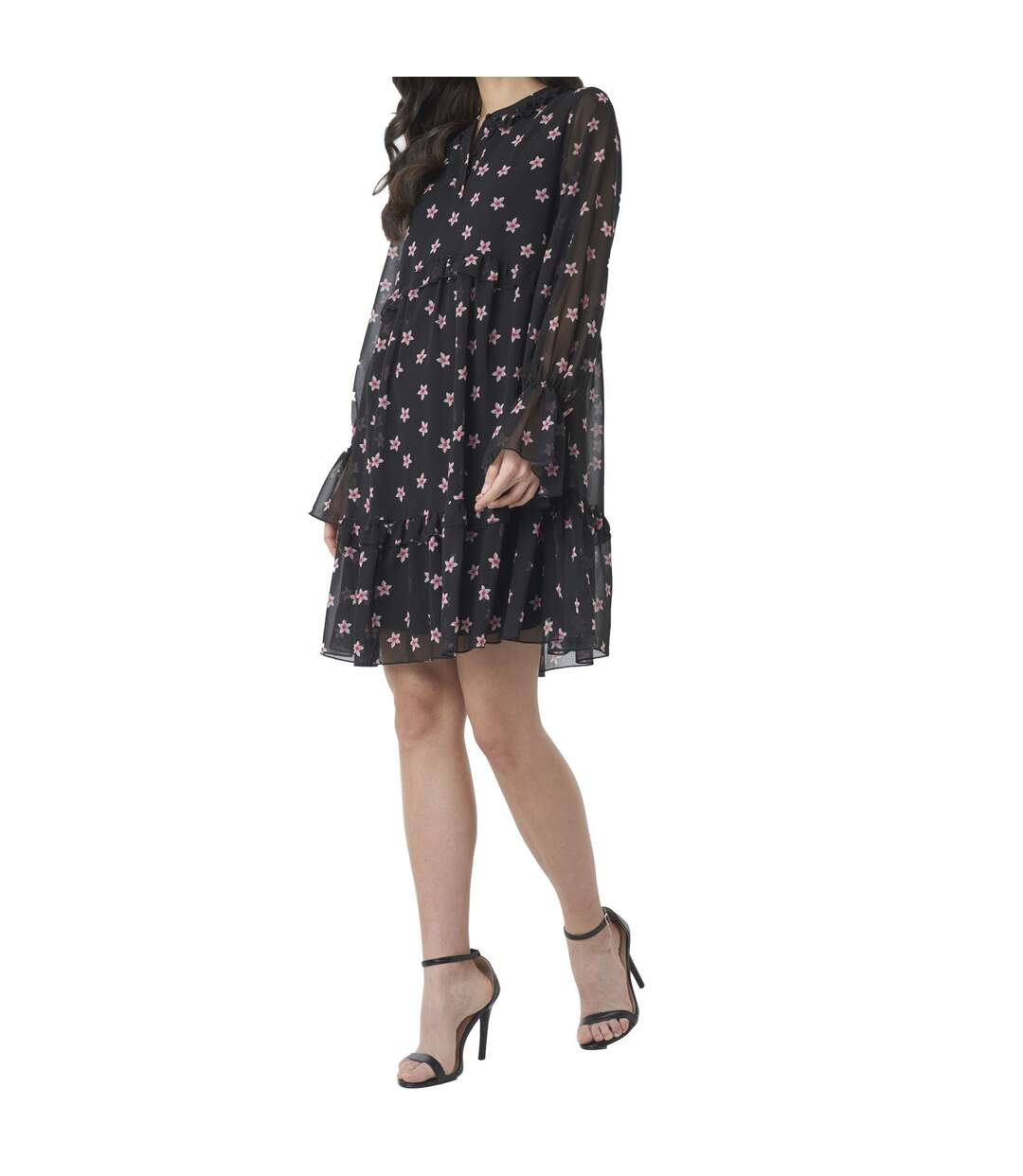 Robe NAKD Floral Print Ruffled Dress-3