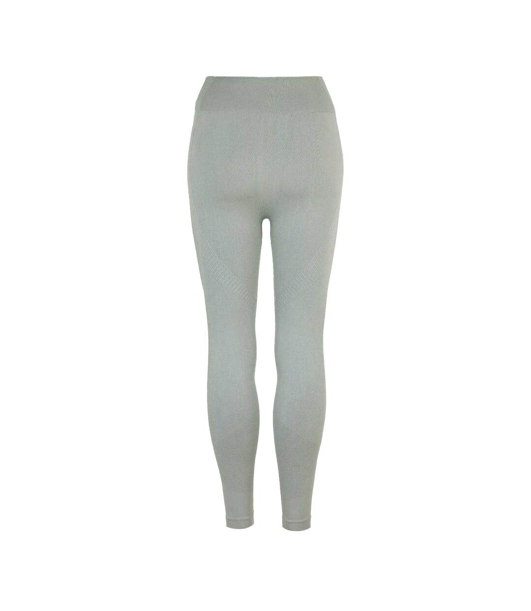 Womens/ladies Seamless High Rise Leggings Sage USA Pro-2