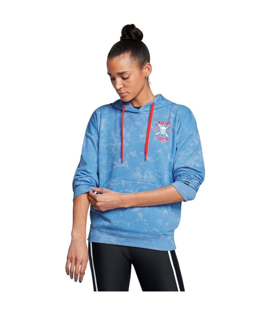 Sweat À Capuche Motif/style Tie-dye Femme Bleu Under Armour-1