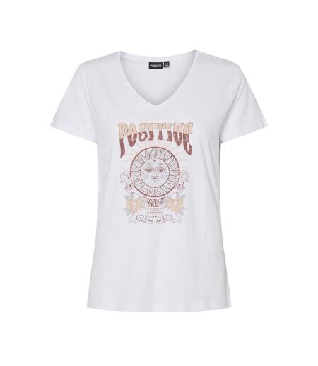 T-Shirt blanc femme pieces briella