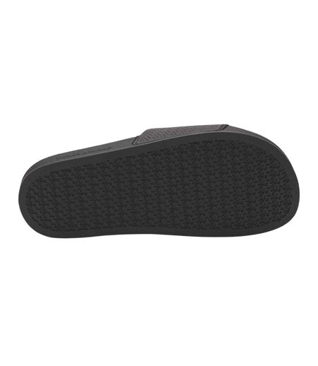 Womens/ladies Logo Sliders Black White Under Armour