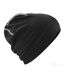 Beechfield Unisex Hemsedal Cotton Beanie (Black/White) - UTPC3347-2