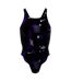 Womens/ladies Lettering Snug Fit One Piece Swimsuit Black Nike-1