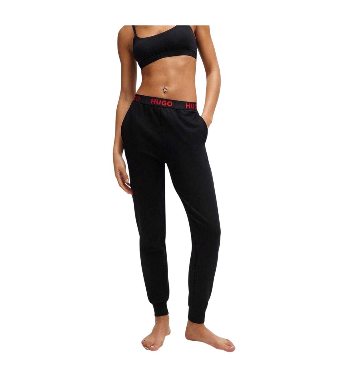 Bas De Pyjama Femme Noir Hugo-3