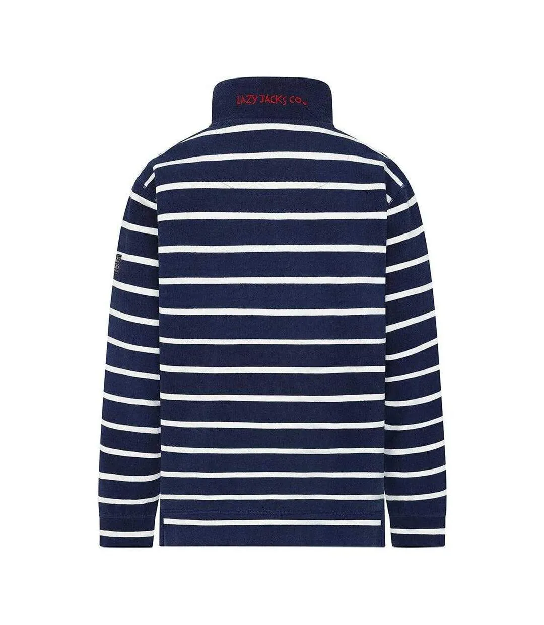 Sweat Motif/style Rayures Contrastées Homme Bleu Mer Lazy Jacks-2