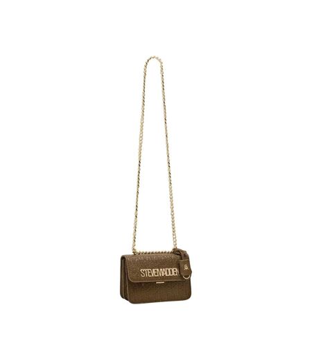 Embossed Faux Leather Crossbody Bag 15cm X 20cm X 9cm Olive Gold Steve Madden