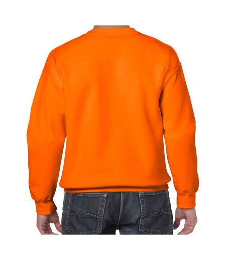 Mens Heavy Blend Sweatshirt Safety Orange Gildan