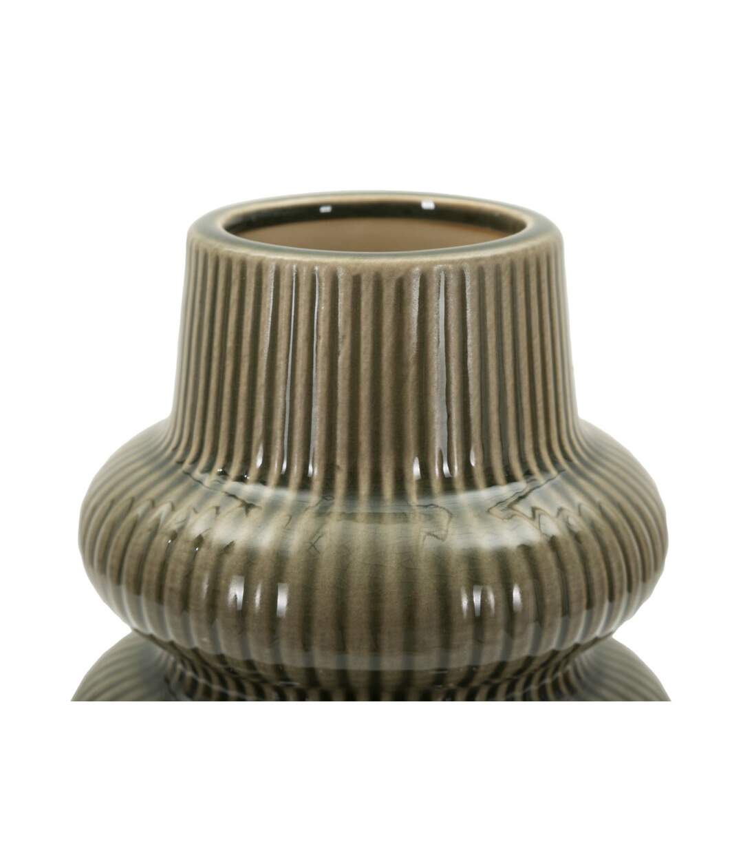Vase Design en Céramique Armony 25cm Vert-3