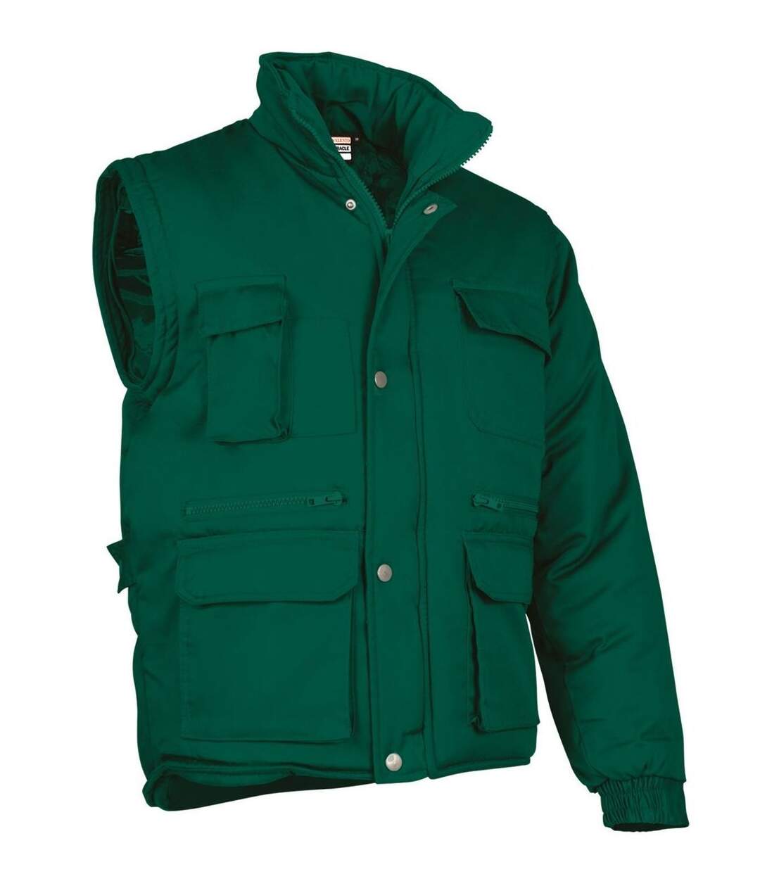 Veste matelassée manches amovibles - Homme - REF MIRACLE - vert foncé