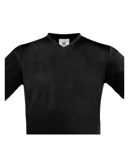 Mens exact v neck t-shirt black B&C