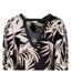 Womens/ladies Leaf Print V Neck Relaxed Fit Blouse Multicoloured Biba-3