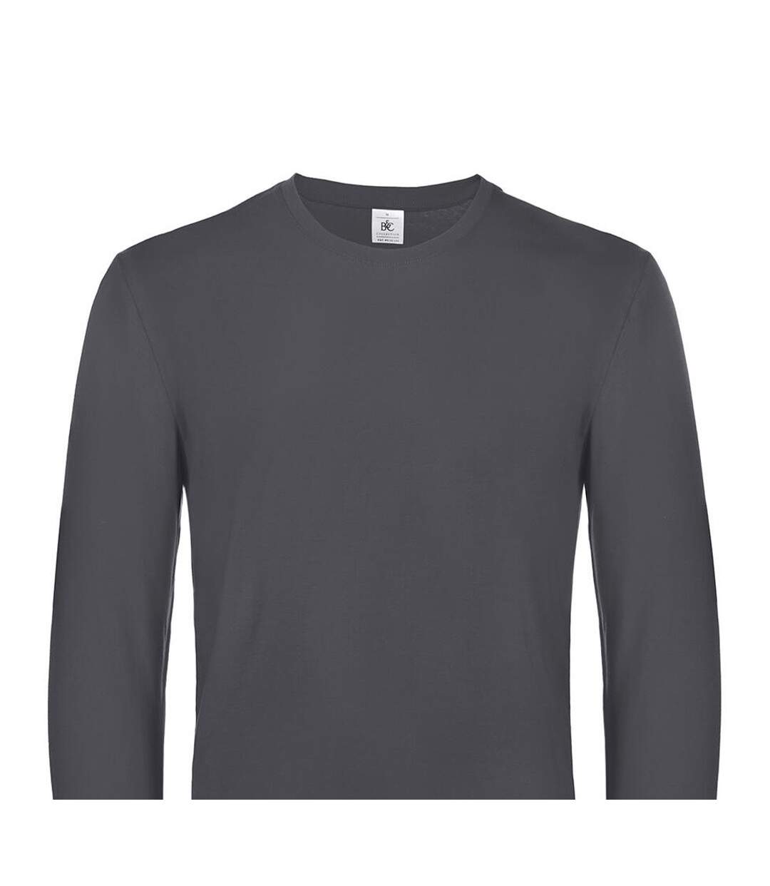 T-shirt Manches Longues #e190 Homme Gris Foncé B&C-2