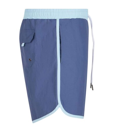 Short De Bain Motif/style Rétro Homme Bleu Bleu Océan Urban Classics