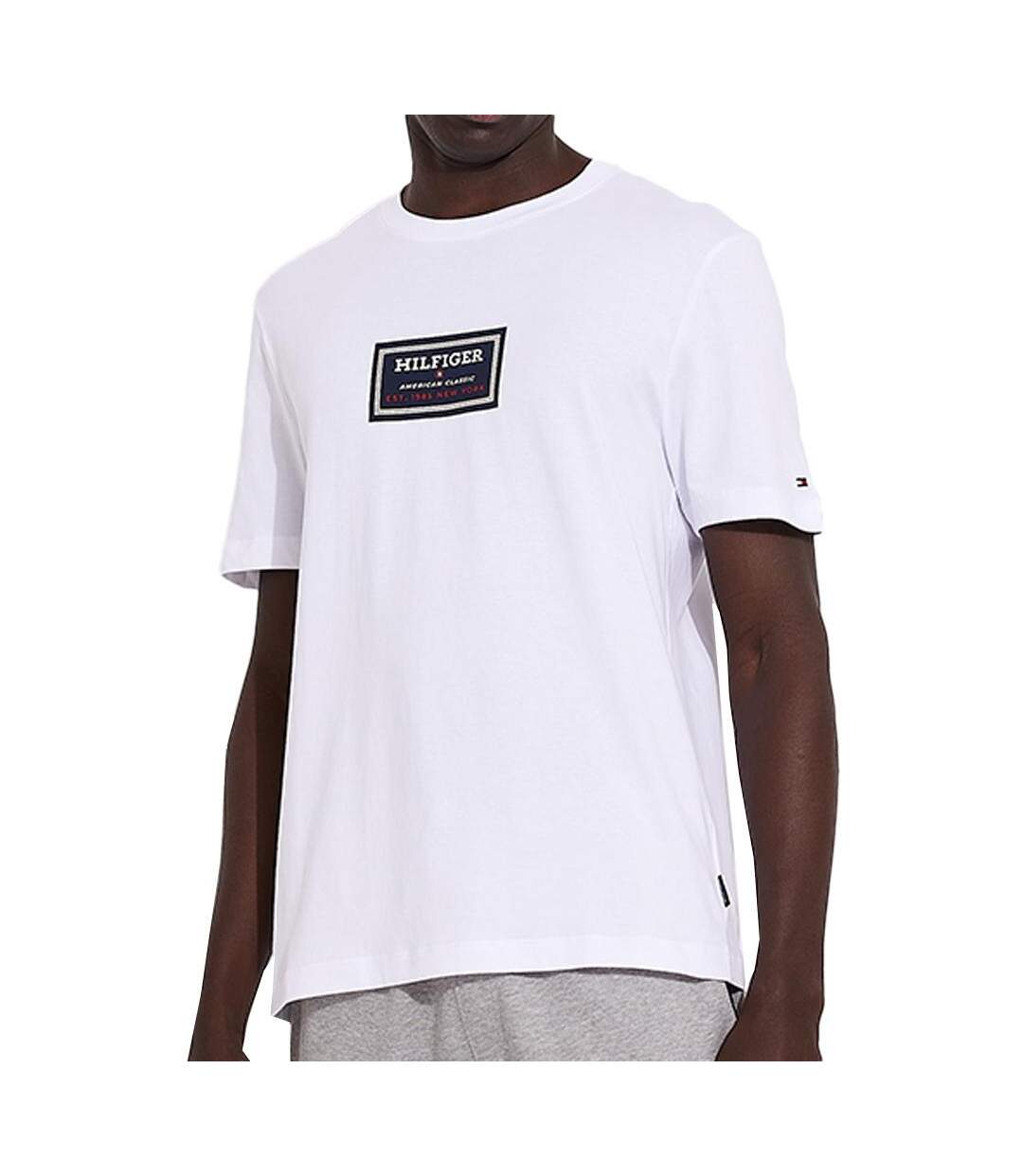 T-shirt Blanc Homme Tommy Hilfiger Label Hd - M-1