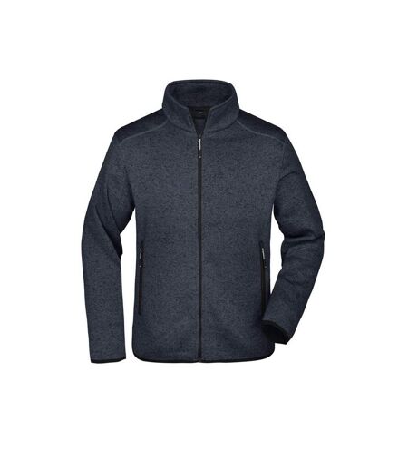 Veste Polaire Homme Gris Foncé Chiné Argenté James And Nicholson