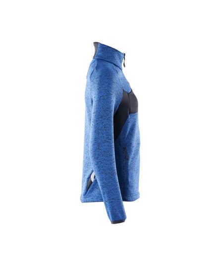 Womens/ladies Accelerate Knitted Jacket Azure Blue Dark Navy Mascot