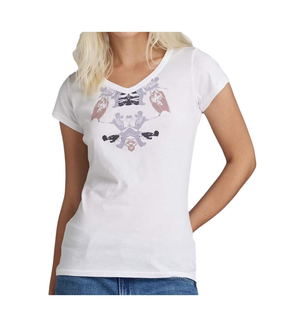 T-shirt blanc femme g-star raw look book-1