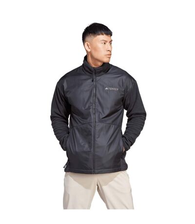 Mens Terrex Multi Wind Resistant Fleece Jacket Black Adidas