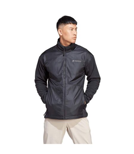 Mens Terrex Multi Wind Resistant Fleece Jacket Black Adidas