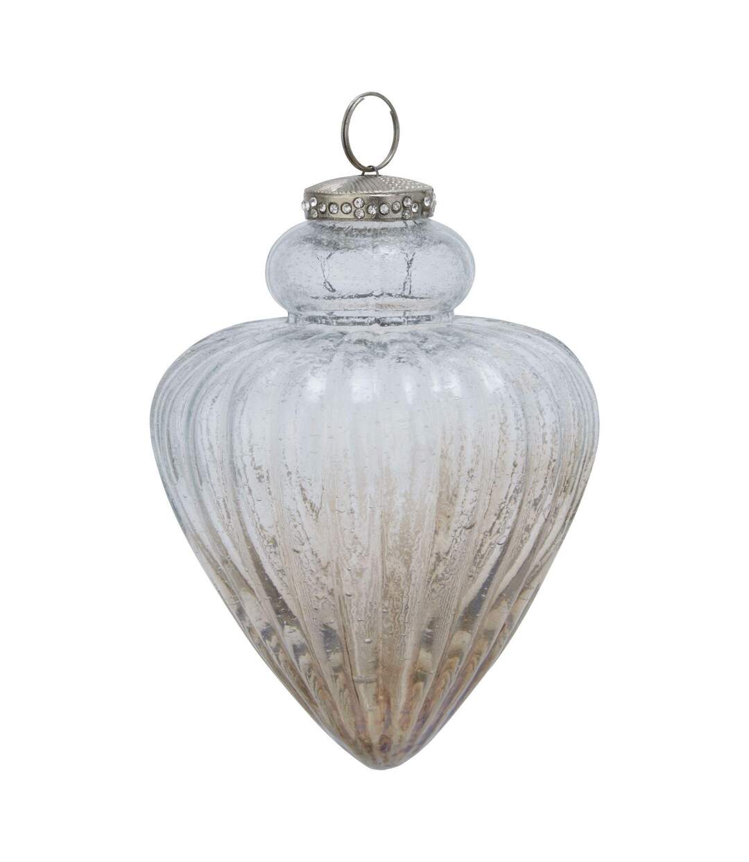 Ombre collection fluted bauble one size coffee Hill Interiors-1