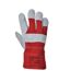 Unisex adult a220 premium chrome leather rigger gloves xl red Portwest