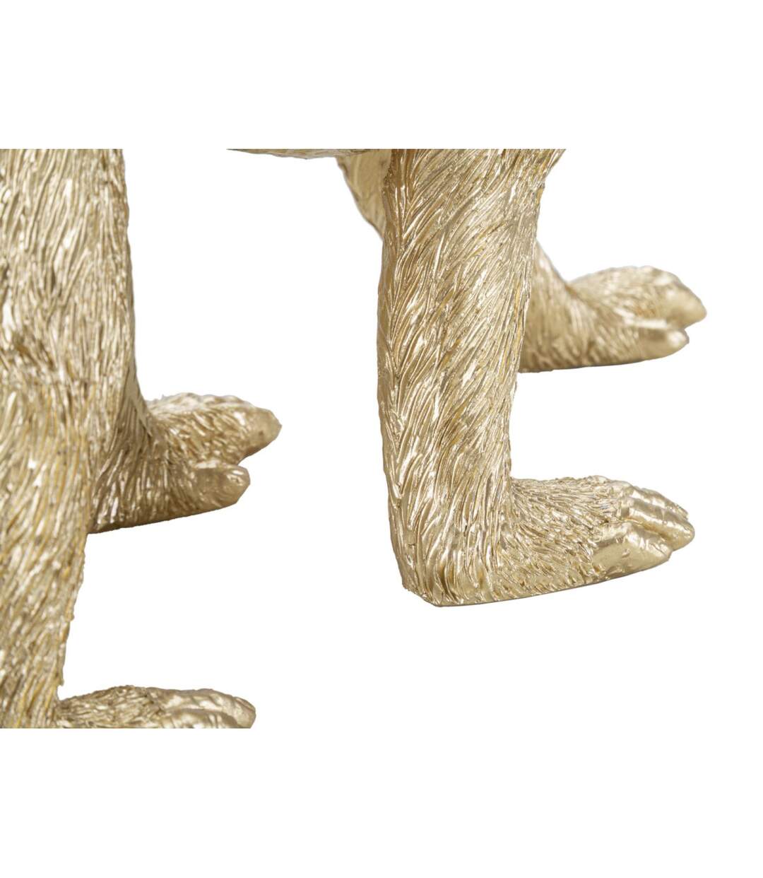 Statuette Déco Mère & Enfant Singe 29cm Or-4