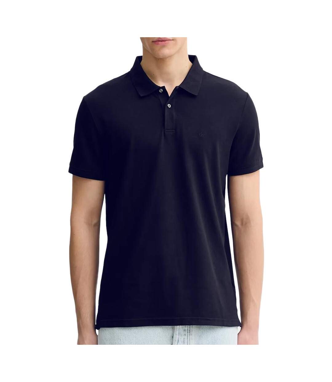 Polo marine homme calvin klein jeans refined-1