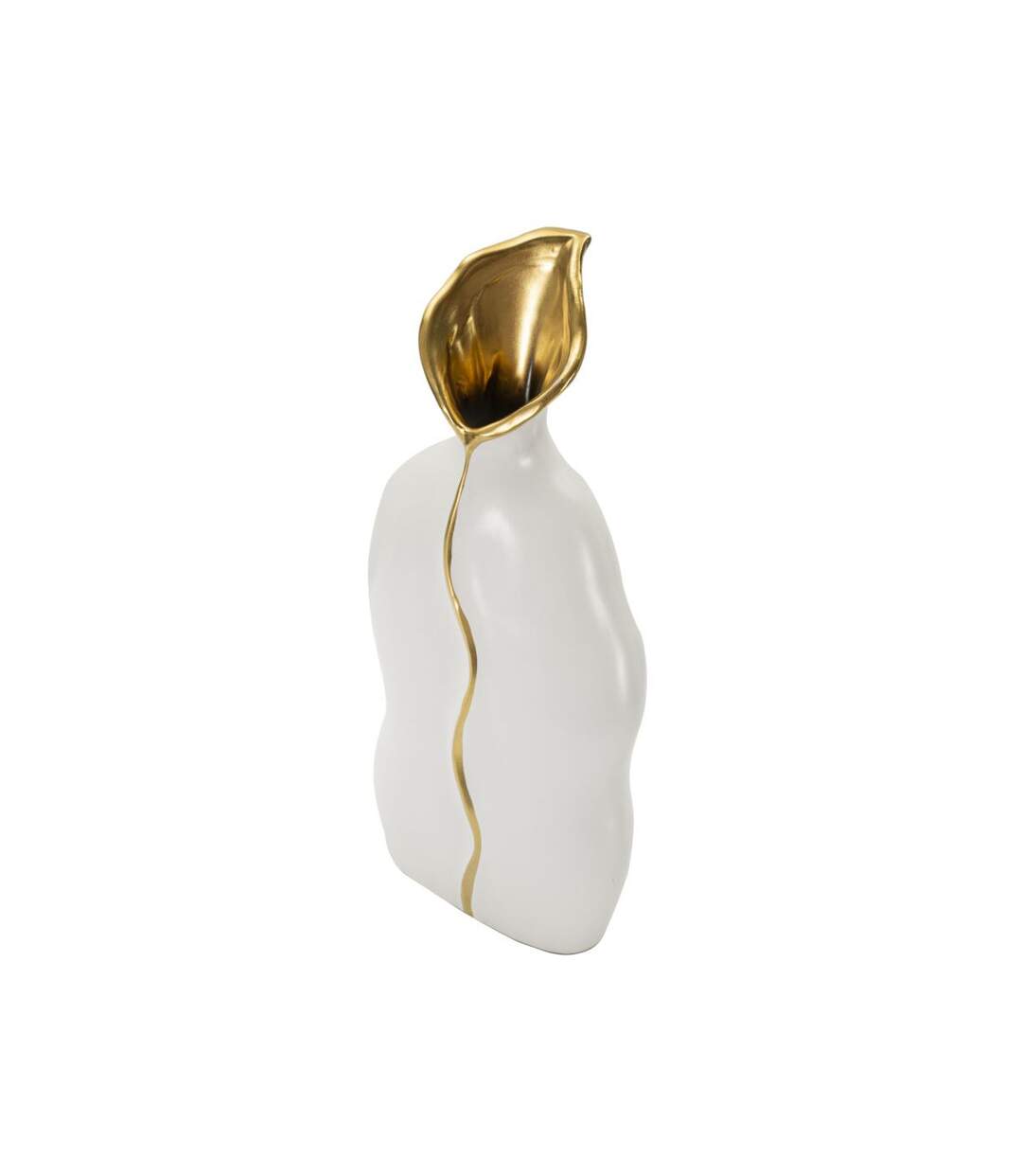 Vase Design en Céramique Uma 40cm Blanc-2