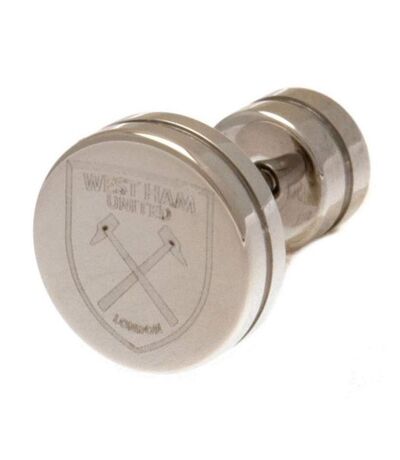 West Ham United FC Stainless Steel Stud Earring (Silver) (One Size) - UTTA1287