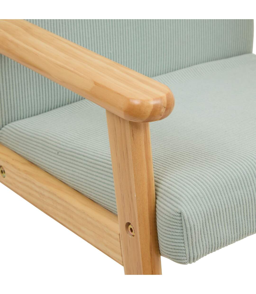 Fauteuil enfant en velours côtelé BASILE - Mer-3