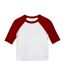 T-shirt enfant blanc / rouge Bella + Canvas