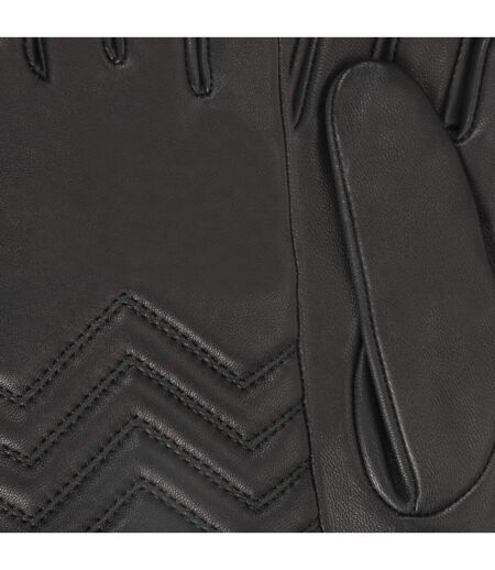 Isotoner Gants femme en cuir d'agneau pleine fleur, doublés soie, tendance et modernes