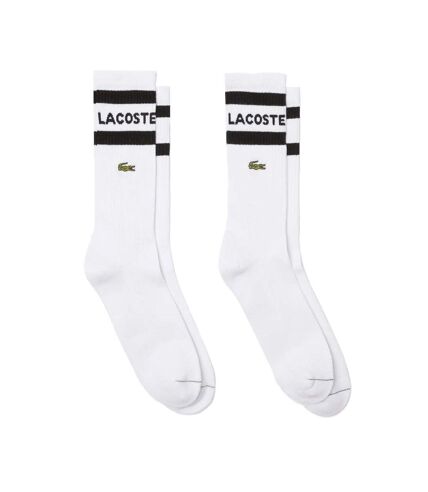 x2 Paires de Chaussettes Blanches Homme Lacoste RA7262 - 43/46