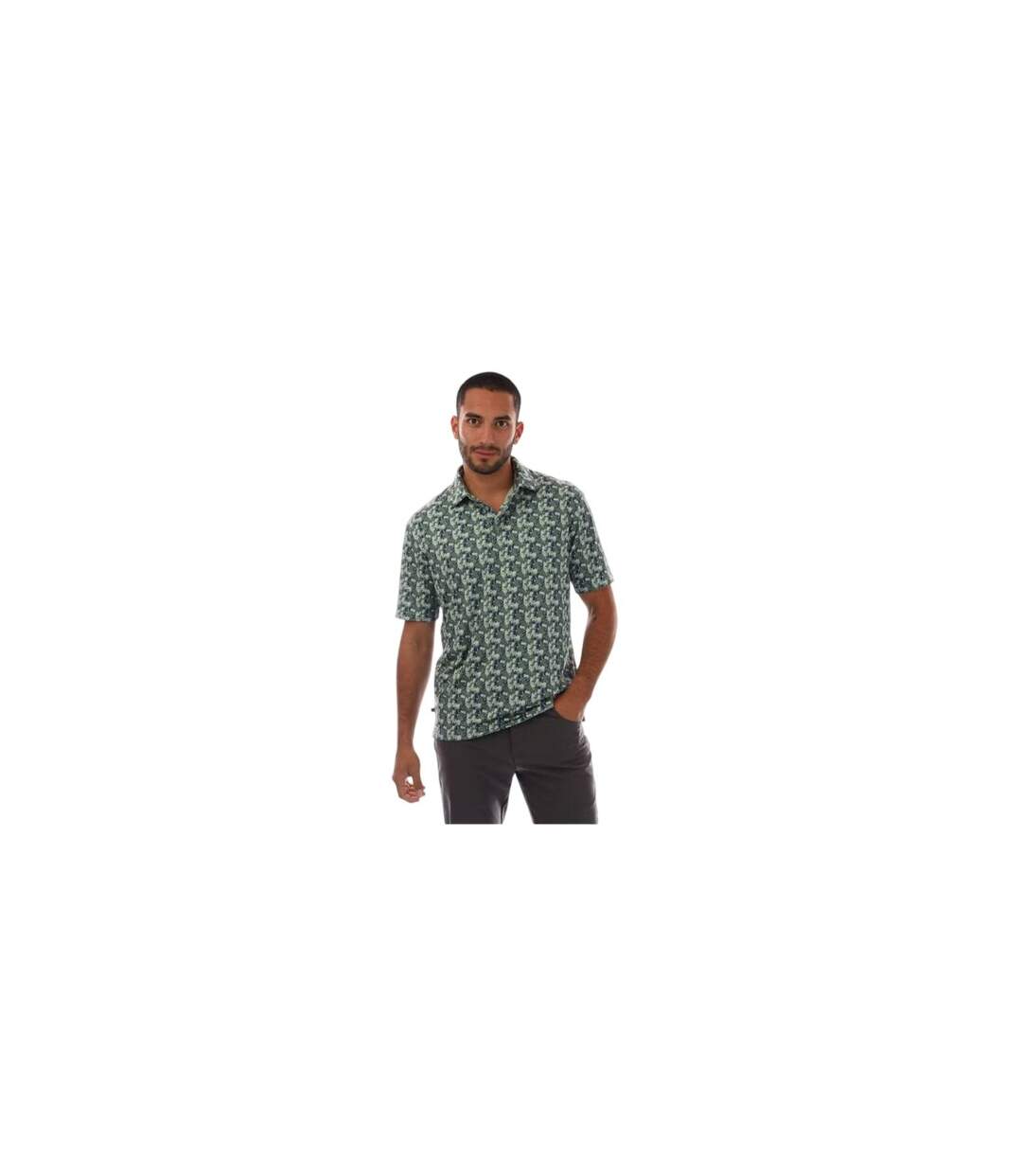 Polo Motif/style Géométrique Trawick Homme Sauge Farah-1