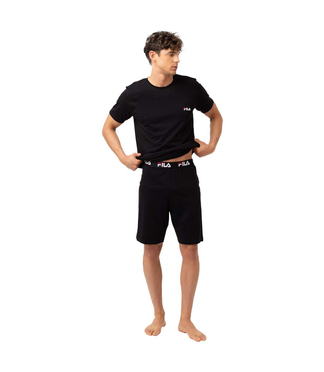 Ensemble pyjama court homme en coton jersey FPS1194 Fila-3