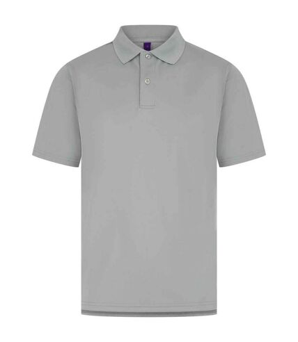 Mens coolplus polo shirt silver Henbury