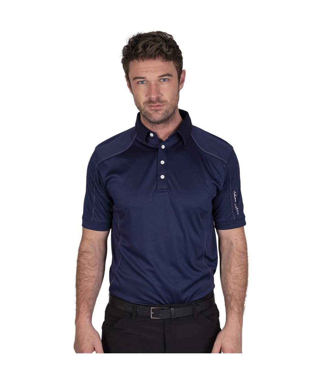 Polo homme bleu marine Island Green-2