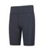 Womens/ladies Bounce Legging Shorts Jet Black Mountain Warehouse-3