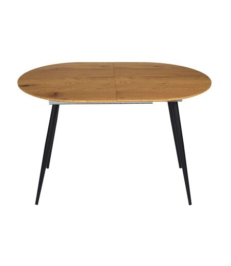 Table extensible ovale pour 4 à 6 personnes effet bois - L.120 à 160cm