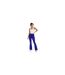 Legging Femme Violet Off White-1