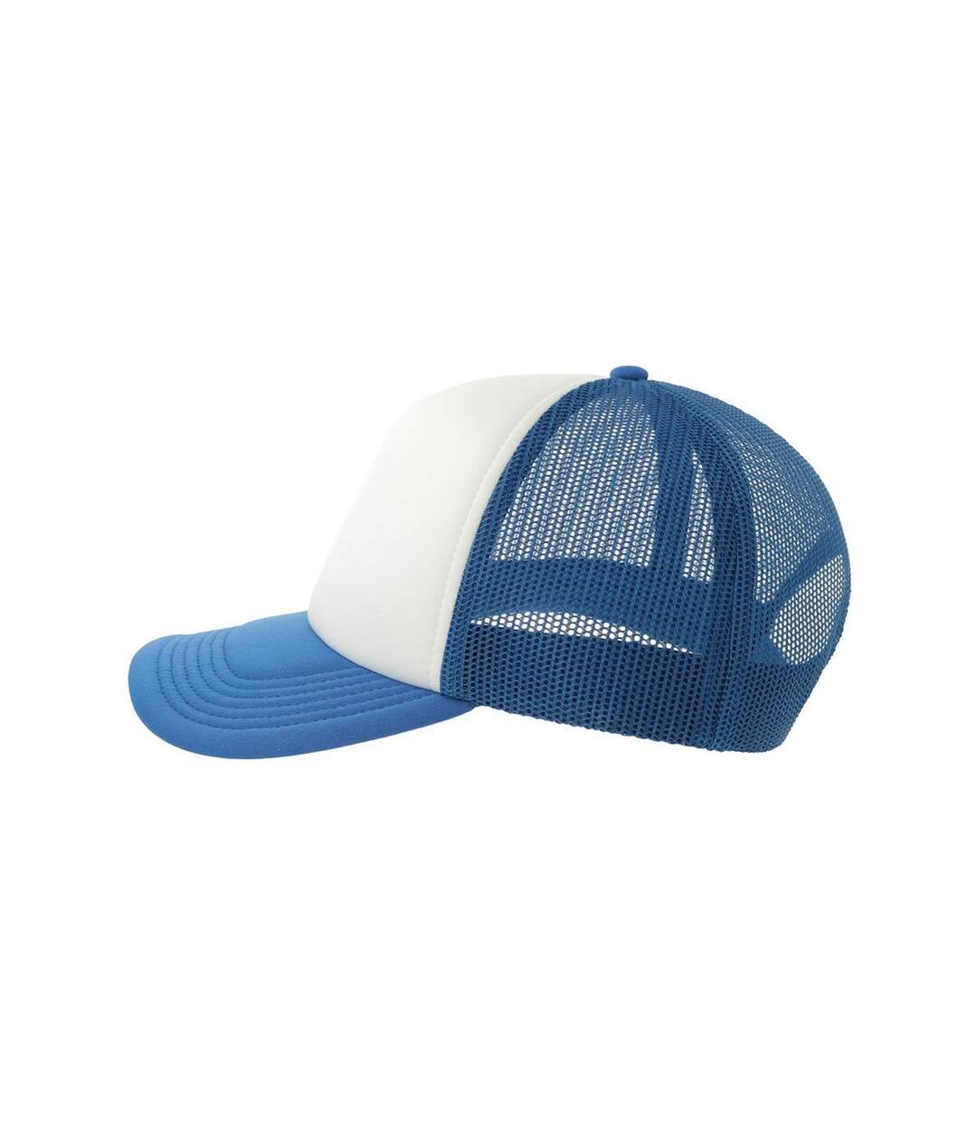 Casquette Trucker Motif/style 5 Panneaux Rapper-s Adulte Blanc Bleu Roi Atlantis-4